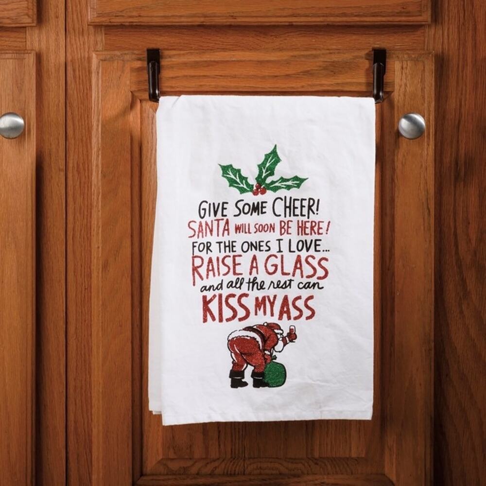 Funny Christmas kitchen towel